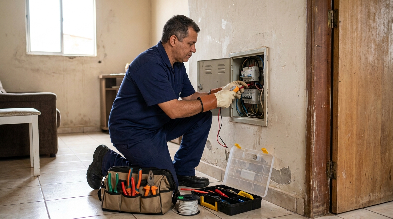 Eletricista e suas ferramentas em São Luís‑MA